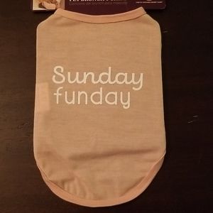 New Pink Sunday Funday Extra Small Pet T-shirt